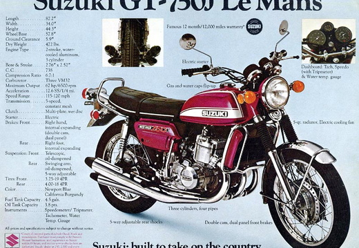 1972 GT750J sales1 800